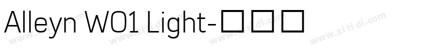 Alleyn W01 Light字体转换